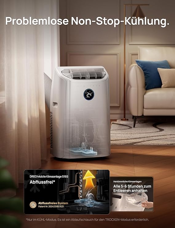Climatiseur portable DREO 12000 BTU (3 en 1 : refroidissement, ventilation et déshumidification) – Image 2