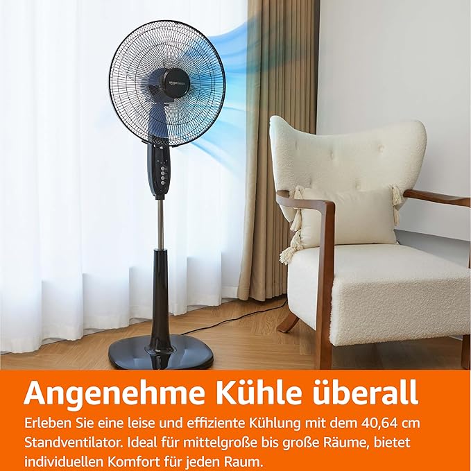 Ventilateur sur pied de 40 cm avec télécommande – Image 2