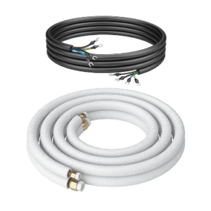 Kältebringer® 1-15m Kältemittelleitung 1/4“ + 3/8" Montage-Set für Split-Klimaanlage (4-adrig)
