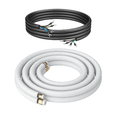 Kältebringer® 1-15m Kältemittelleitung 1/4“ + 3/8" Montage-Set für Split-Klimaanlage (4-adrig)