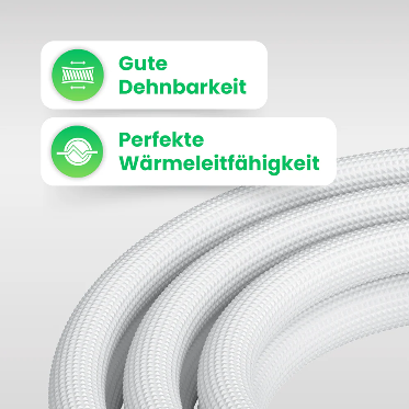 Kältebringer® 1-15m Kältemittelleitung 1/4“ + 3/8" Montage-Set für Split-Klimaanlage (4-adrig) – Image 4