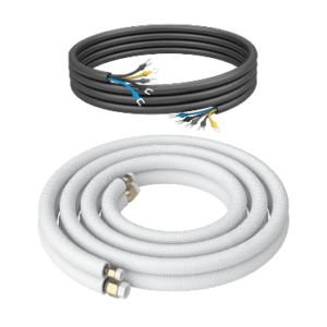 Kältebringer® 1-15 m Conduite de réfrigérant 1/4« + 1/2 » Kit de montage pour climatiseur split (5 fils)